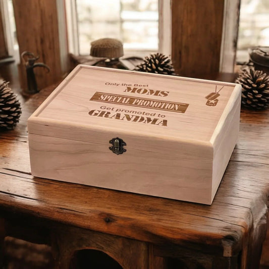 First Time Grandma Gift Grandma Keepsake Box Personalized Gift for Grandma Custom Gift for Grandma to Be Memory Box New Grandma Gift Box - The Designcraft Studio