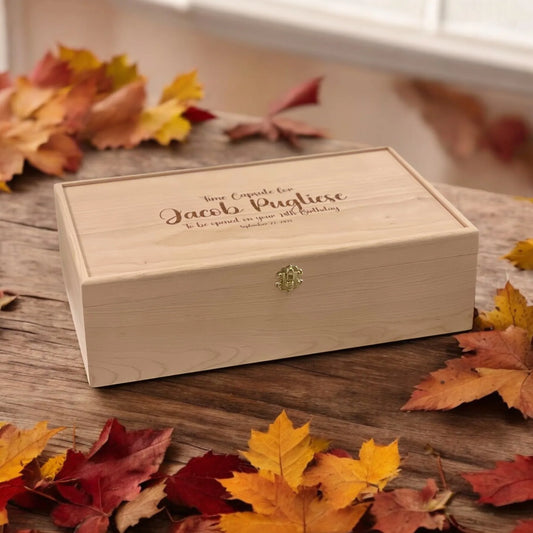 Personalized Time Capsule Keepsake Box Time Capsule First Birthday Box Custom Baby's Keepsake Box First Birthday Memory Box Custom Engraved - The Designcraft Studio