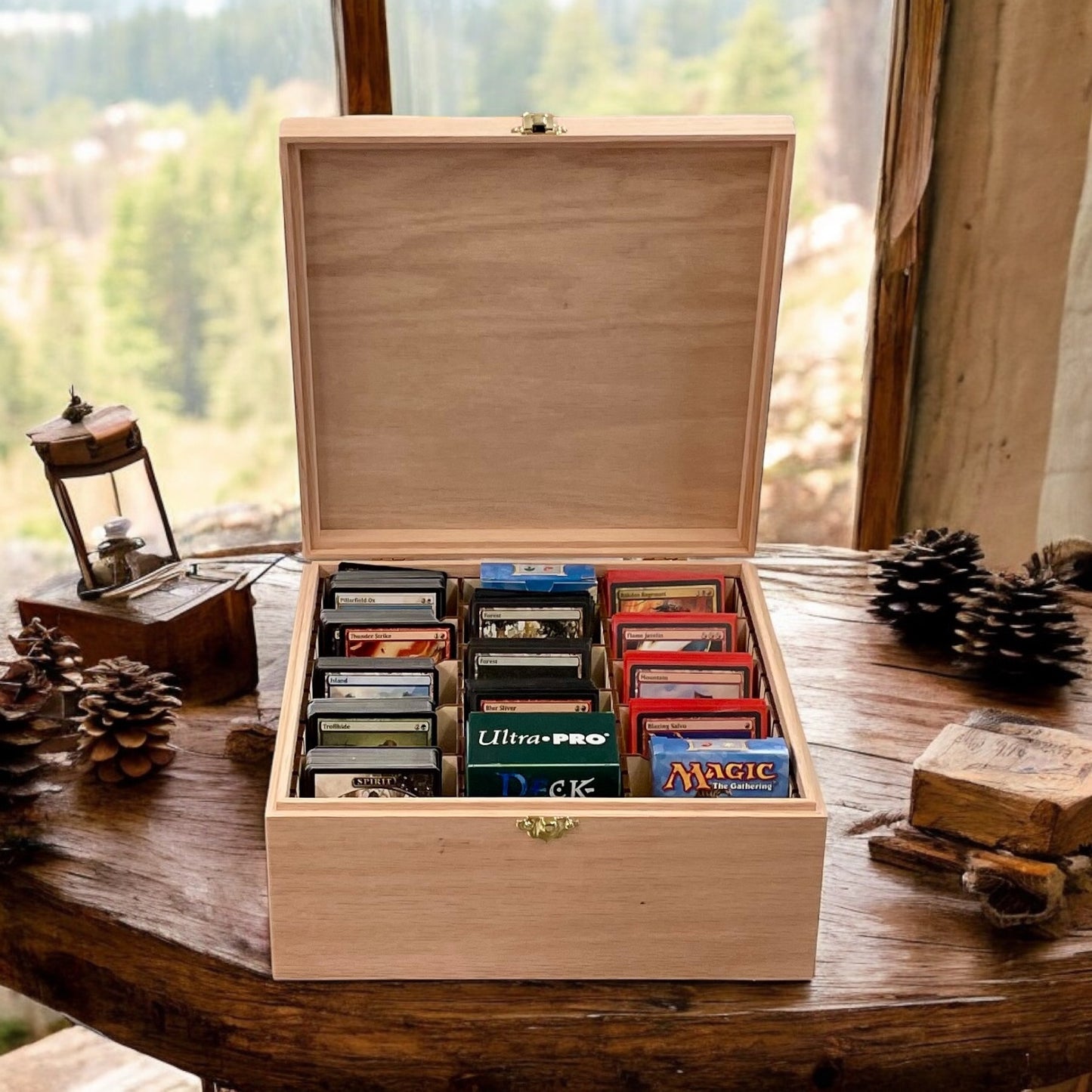 Commander Deck Box Trading Card Storage Box MTG Deck Box Card Organizer TCG Deck Box Baseball Card Storage Gift for Him Football Card Box
