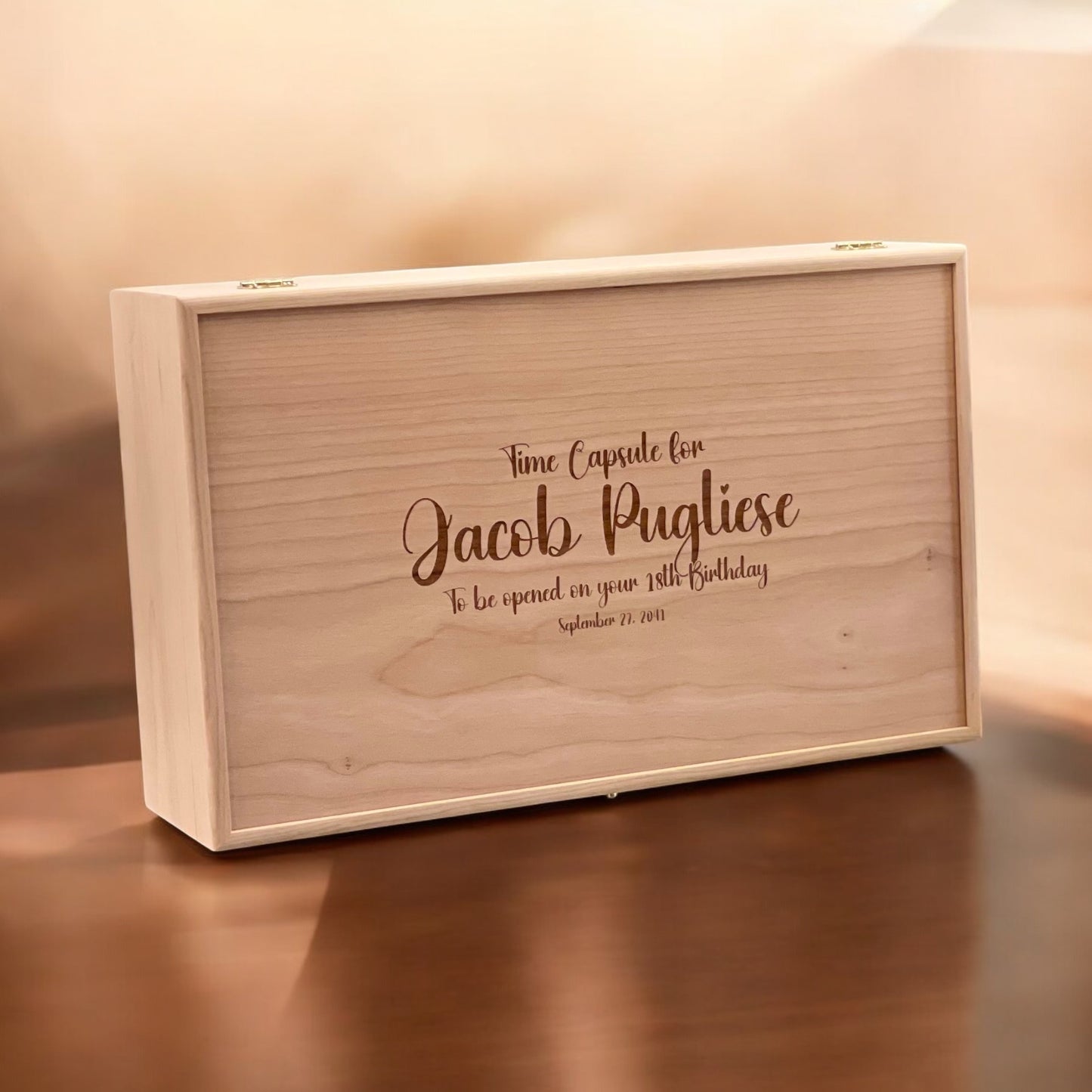 Personalized Time Capsule Keepsake Box Time Capsule First Birthday Box Custom Baby's Keepsake Box First Birthday Memory Box Custom Engraved