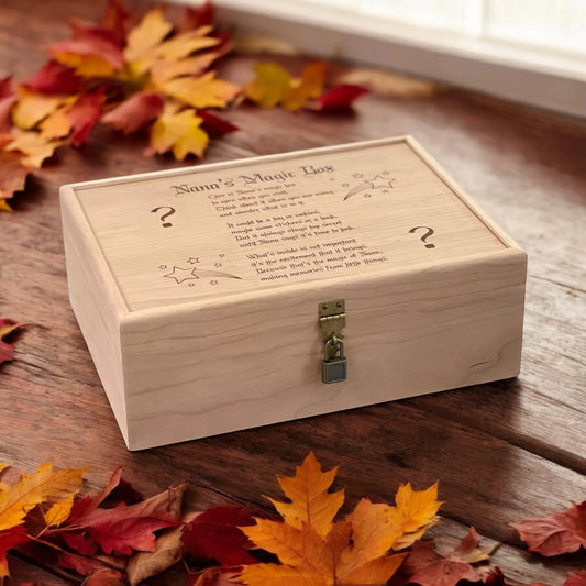 Nana's Magic Box Personalized Gift for Grandma First Time Grandma Gift Custom Grandma Keepsake Box Gift for Grandma to Be Memory Box - The Designcraft Studio