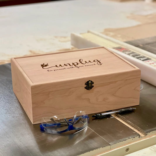 Phone Lock Box Large Unplug Box Lockable Phone Box Cell Phone Lock Box for Classroom Box That Locks Phone Timed Lock Box Laser Engraved - The Designcraft Studio