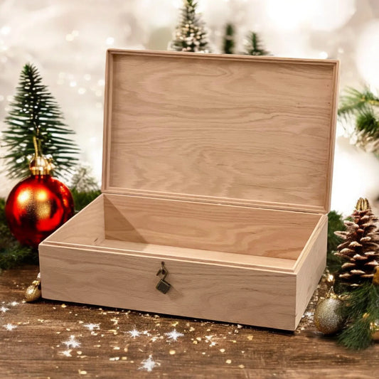 Christmas Eve Box- Personalised Wooden Christmas Eve Boxes for Children - The Designcraft Studio