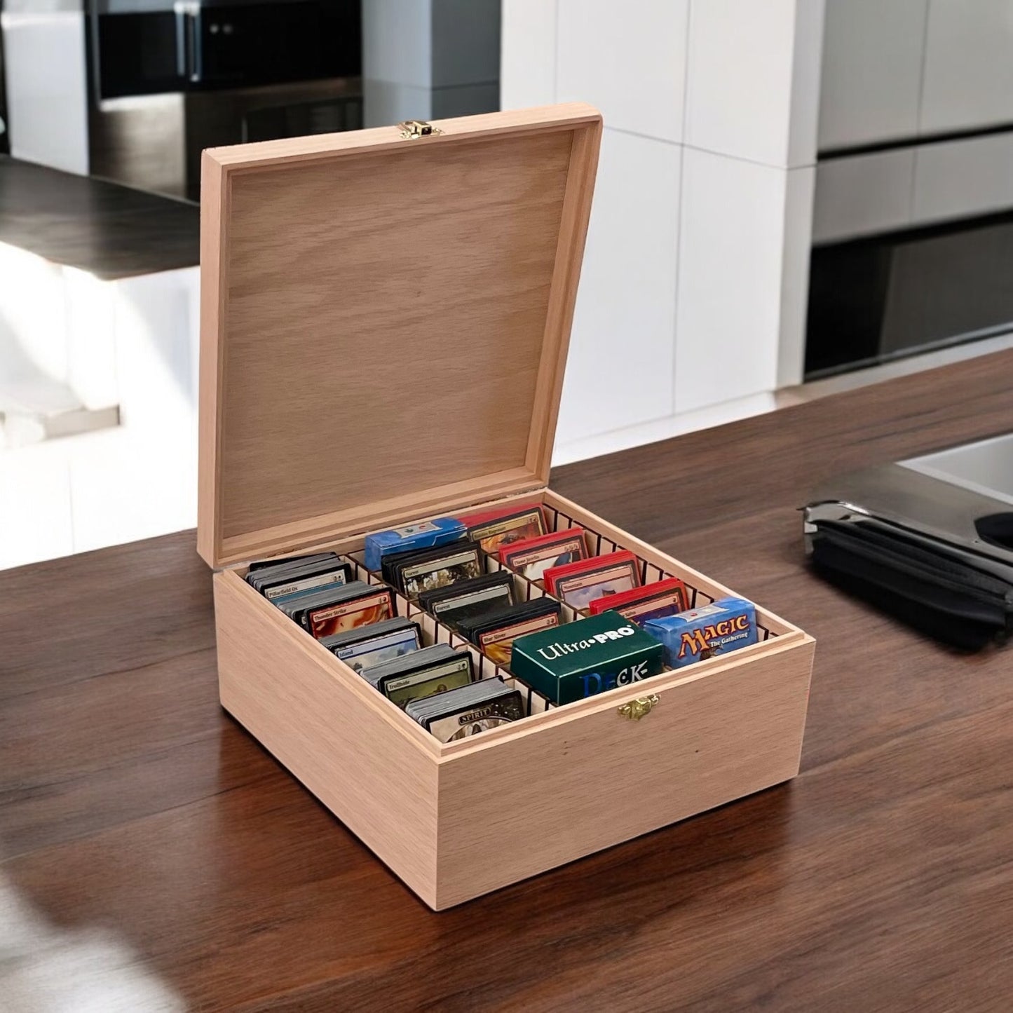 Commander Deck Box Trading Card Storage Box MTG Deck Box Card Organizer TCG Deck Box Baseball Card Storage Gift for Him Football Card Box
