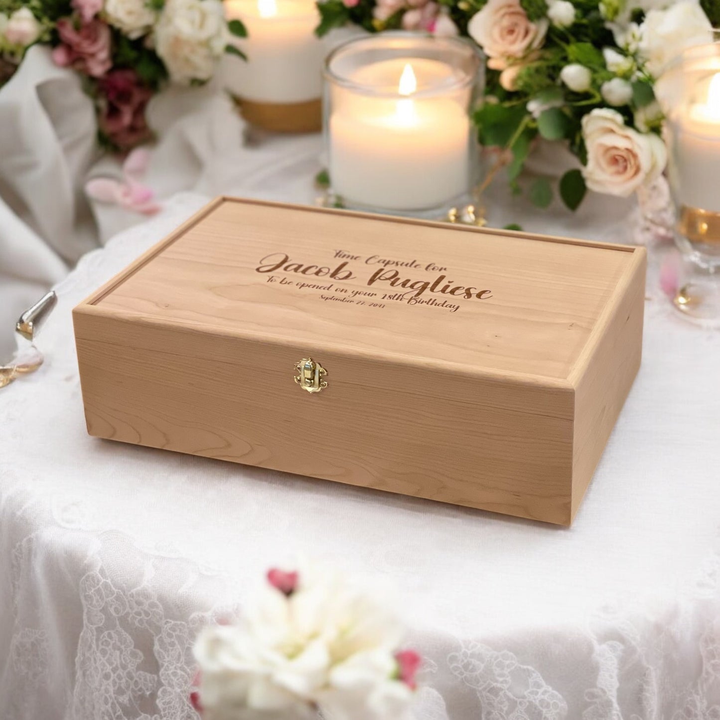 Personalized Time Capsule Keepsake Box Time Capsule First Birthday Box Custom Baby's Keepsake Box First Birthday Memory Box Custom Engraved