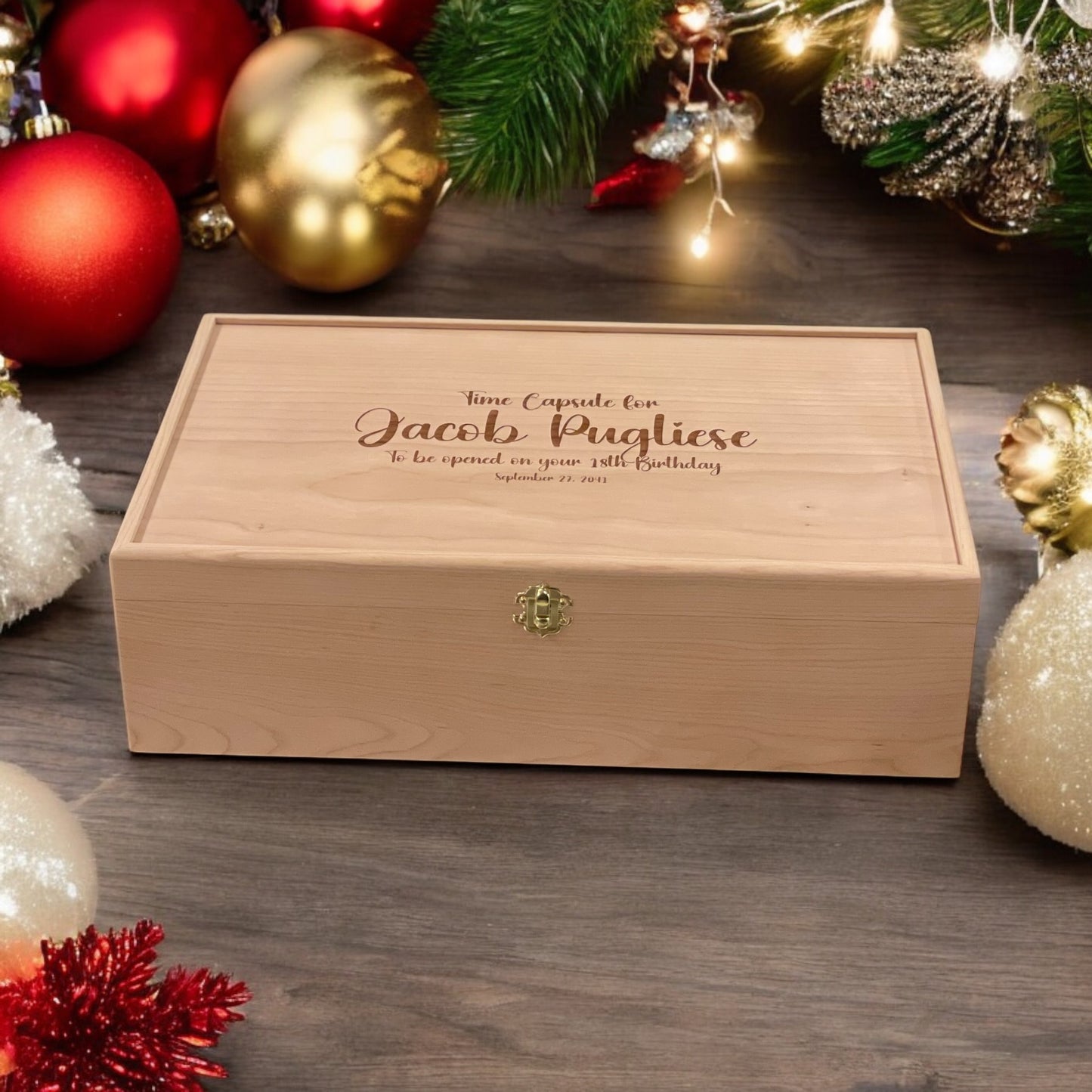 Personalized Time Capsule Keepsake Box Time Capsule First Birthday Box Custom Baby's Keepsake Box First Birthday Memory Box Custom Engraved