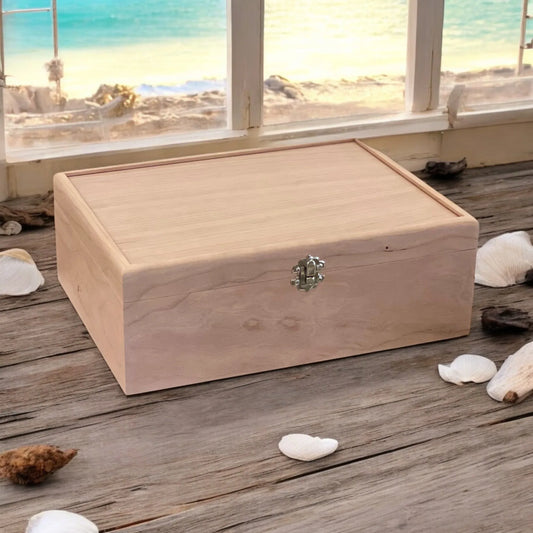 Personalized Wooden Box with Hinged Lid Custom Keepsake Box Wedding Memory Box 5th Anniversary Gift Couples Gift Wood Box Handmade - The Designcraft Studio