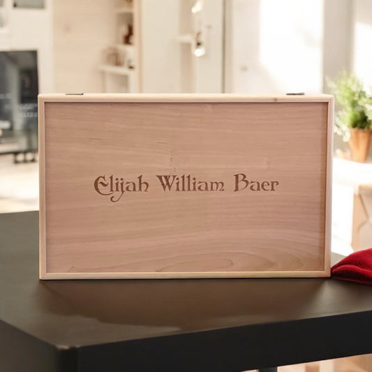 Mens Jewelry Box with Valet Tray Storage Extra Large Wood Box with Mens Dresser Valet Custom Unfinished Wooden Box Personalized Handcrafted