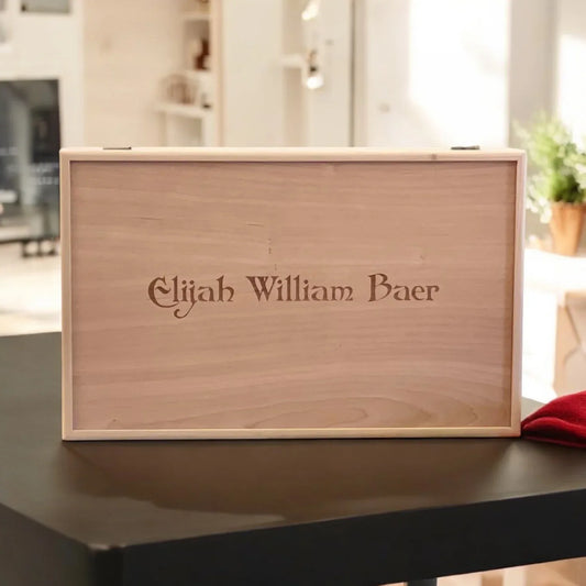 Mens Jewelry Box with Valet Tray Storage Extra Large Wood Box with Mens Dresser Valet Custom Unfinished Wooden Box Personalized Handcrafted - The Designcraft Studio