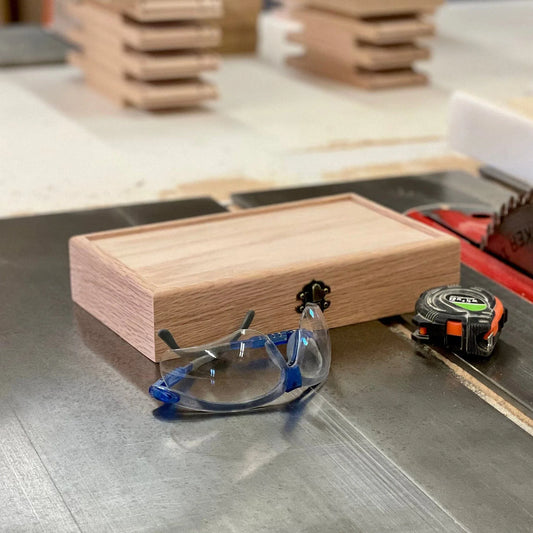 Small Wooden Box with Hinged Lid 10 x 6 x 2 Personalized Laser Engraving Available - The Designcraft Studio