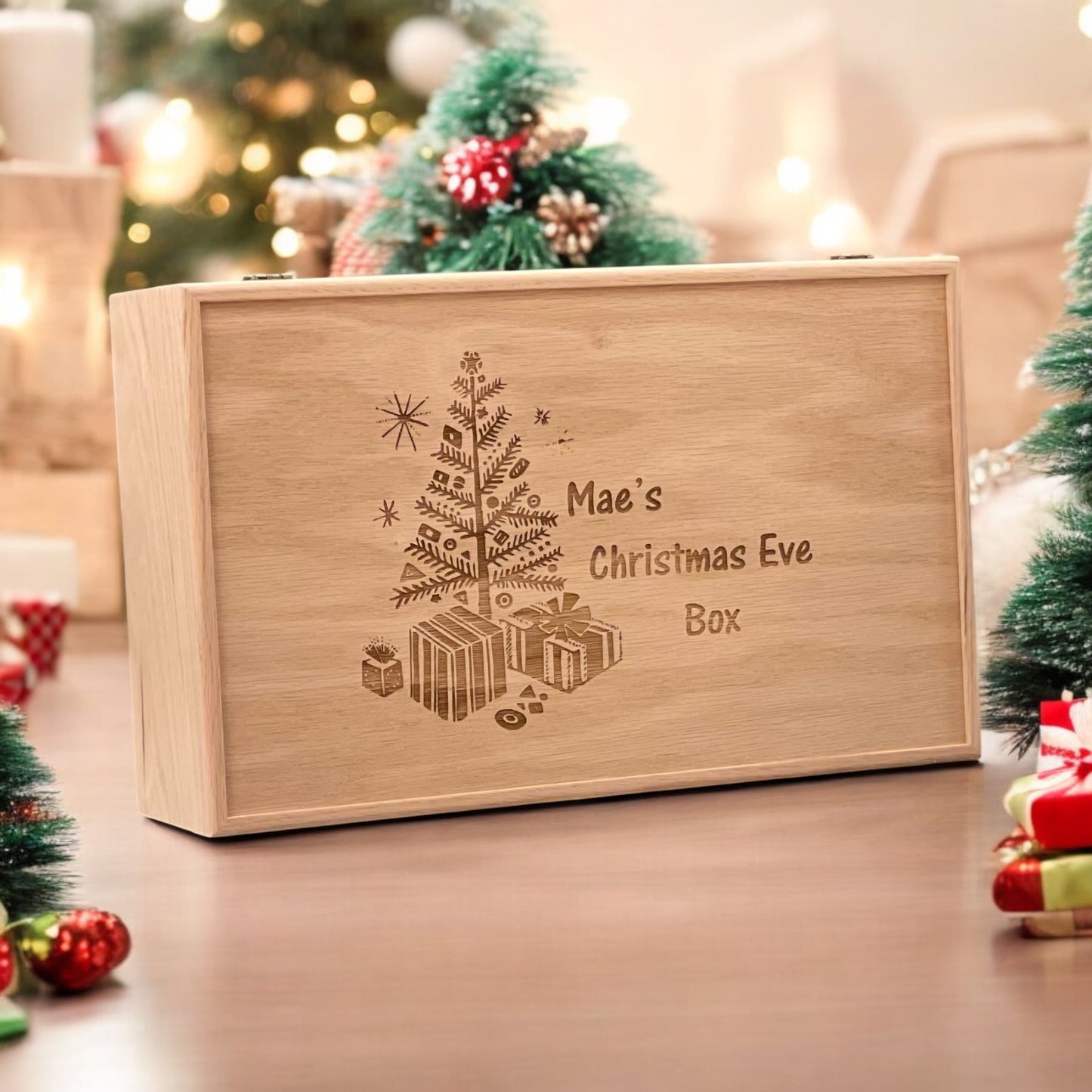 Christmas Eve Box- Personalised Wooden Christmas Eve Boxes for Children