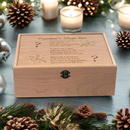 Grandma's Magic Box Personalized Gift for Grandma First Time Grandma Gift Custom Grandma Keepsake Box Gift for Grandma to Be Memory Box - The Designcraft Studio