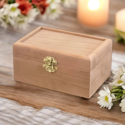 Small Wood Box Unfinished Small Wood Box with Lid Mini Keepsake Box Jewelry Box Small Trinket Box Personalized Gift Box Small Jewelry Box - The Designcraft Studio