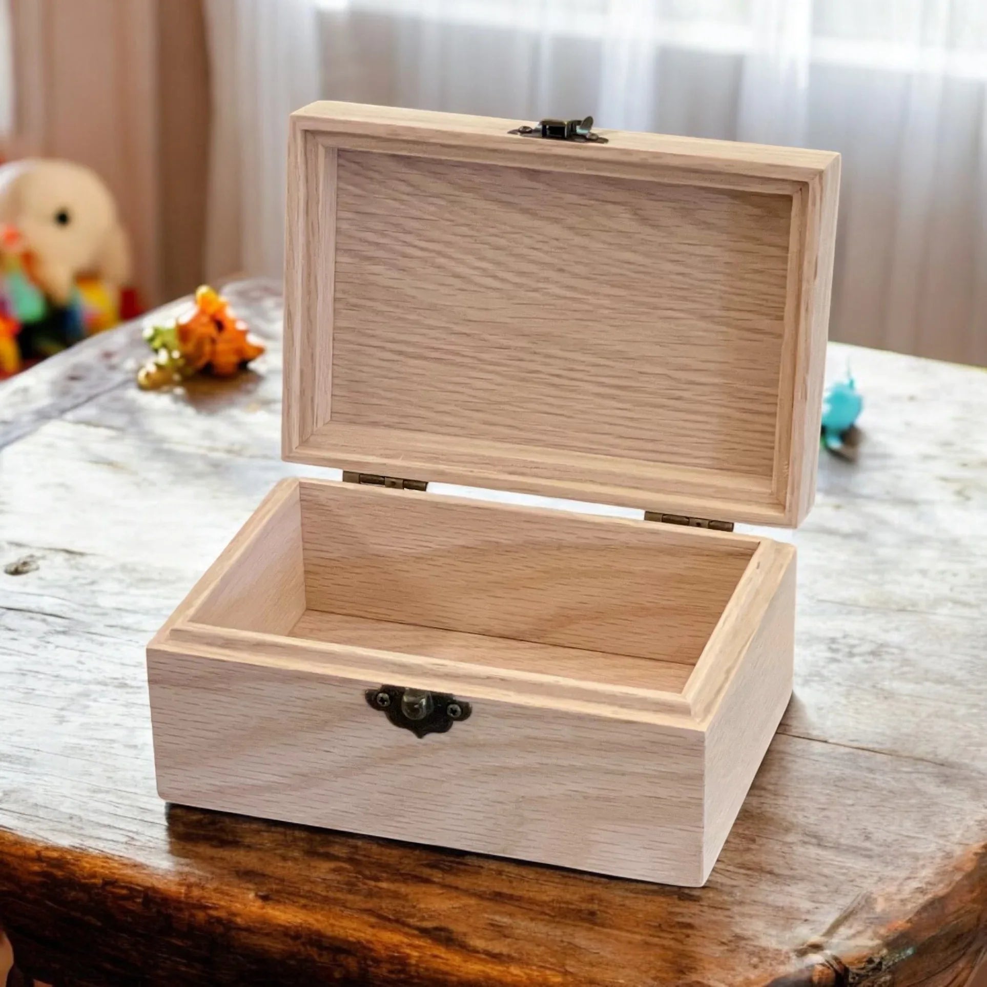 Small Wood Box with Lid Unfinished Small Wood Box Mini Keepsake Box Je ...