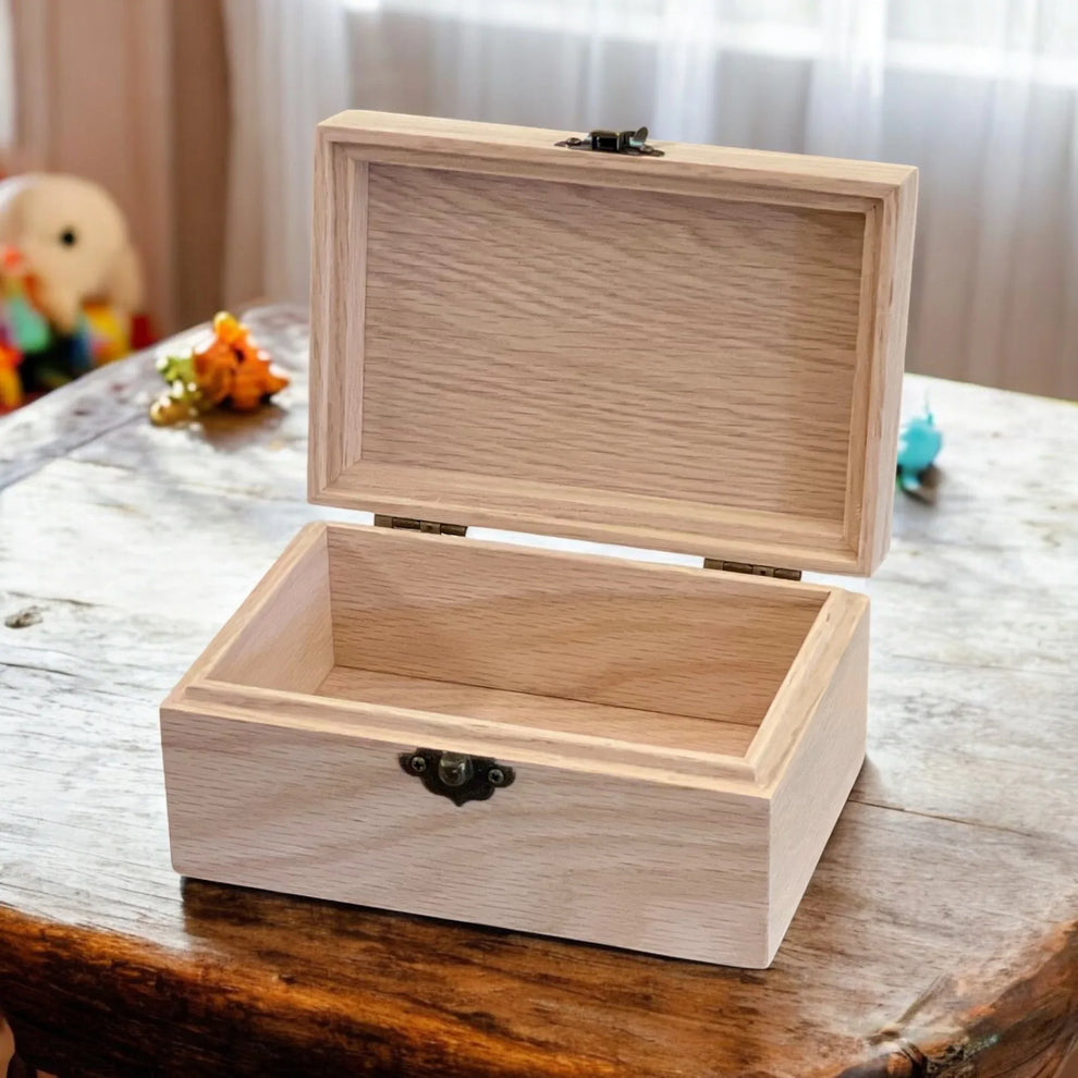 Small Wood Box with Lid Unfinished Small Wood Box Mini Keepsake Box Je ...