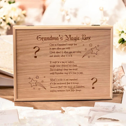 Grandma's Magic Box Personalized Gift for Grandma First Time Grandma Gift Custom Grandma Keepsake Box Gift for Grandma to Be Memory Box - The Designcraft Studio