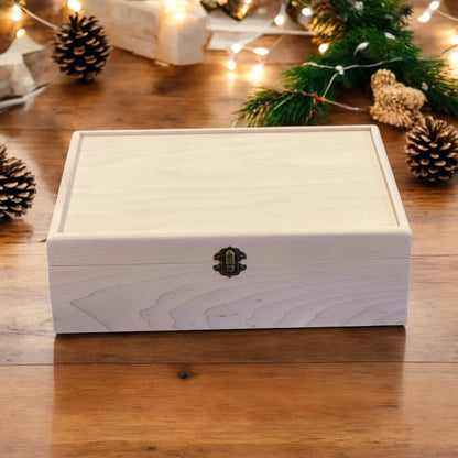 Tea Box with Compartments Wood Personalized Tea Storage Box Gift for Tea Lover Box Organizer Custom Engraved Tea Holder Gift for Grandma - The Designcraft Studio