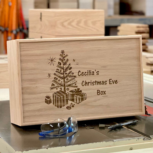 Christmas Eve Box- Personalised Wooden Christmas Eve Boxes for Children