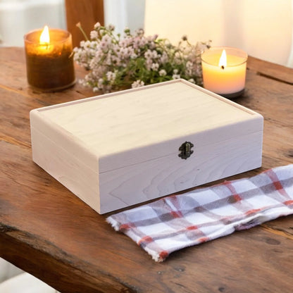 Tea Box with Compartments Wood Personalized Tea Storage Box Gift for Tea Lover Box Organizer Custom Engraved Tea Holder Gift for Grandma - The Designcraft Studio