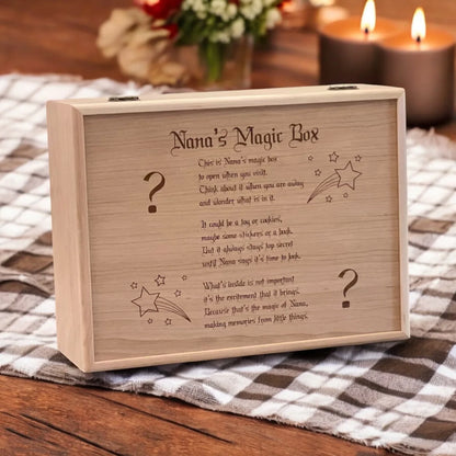 Nana's Magic Box Personalized Gift for Grandma First Time Grandma Gift Custom Grandma Keepsake Box Gift for Grandma to Be Memory Box - The Designcraft Studio