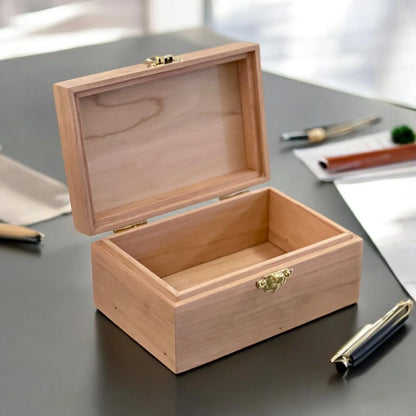 Small Wood Box Unfinished Small Wood Box with Lid Mini Keepsake Box Jewelry Box Small Trinket Box Personalized Gift Box Small Jewelry Box - The Designcraft Studio