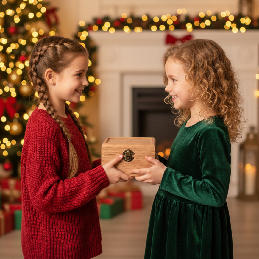 Personalized Small Wood Keepsake Box - 5x5x3 Unfinished Trinket & Jewelry Box with Lid | Custom Engraved