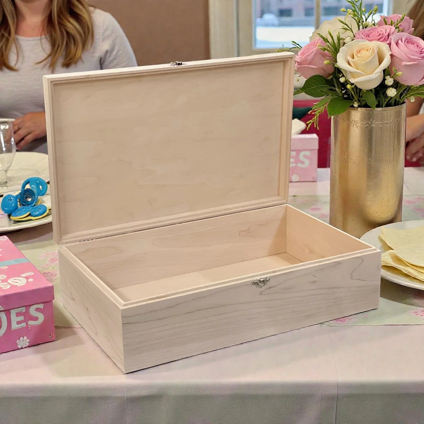 Personalized Baby Memory Box - Handcrafted Wooden Keepsake Gift - All Natural Birth Stats Box - Made in Tennessee - The Designcraft Studio