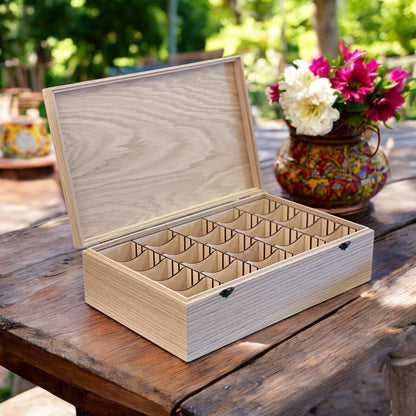 Handmade 5-Row Custom Card Storage Box – Choose Your Wood and Hardware