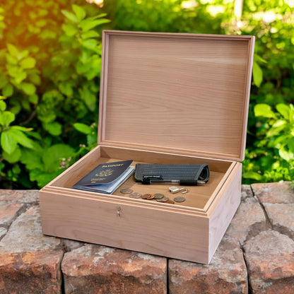 Watch Box for Men Watch Box Wood Large Wooden Watch Box Organizer Watch Box Personalized Watch Storage Case Laser Engrave Valet Tray Wood - The Designcraft Studio