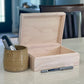 Unfinished Maple Keepsake Box with Hinged Lid - The Designcreaft Studio (8"x6"x3")