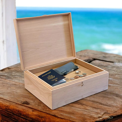 Watch Box for Men Watch Box Wood Large Wooden Watch Box Organizer Watch Box Personalized Watch Storage Case Laser Engrave Valet Tray Wood - The Designcraft Studio