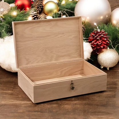 Christmas Eve Box- Personalised Wooden Christmas Eve Boxes for Children - The Designcraft Studio