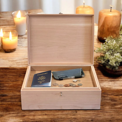 Watch Box for Men Watch Box Wood Large Wooden Watch Box Organizer Watch Box Personalized Watch Storage Case Laser Engrave Valet Tray Wood - The Designcraft Studio