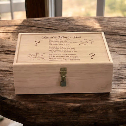Nana's Magic Box Personalized Gift for Grandma First Time Grandma Gift Custom Grandma Keepsake Box Gift for Grandma to Be Memory Box - The Designcraft Studio