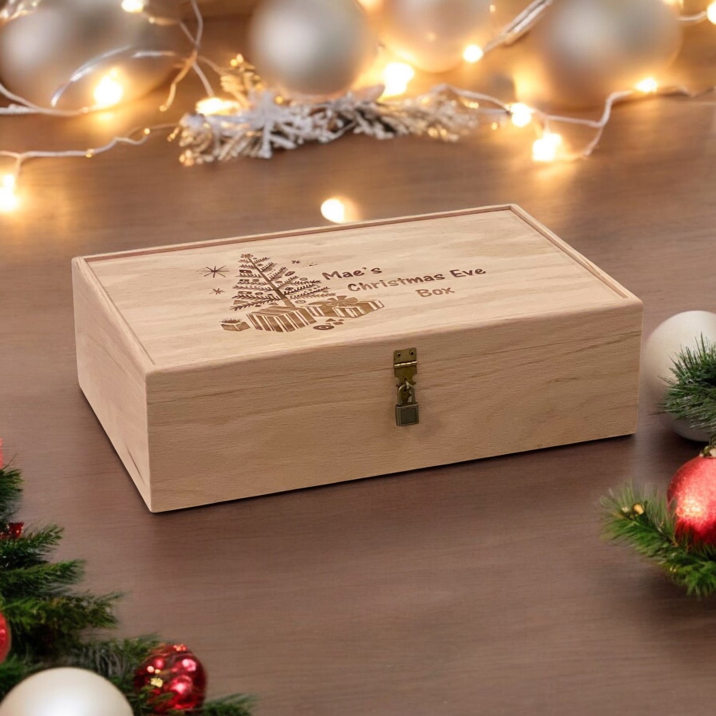 Christmas Eve Box- Personalised Wooden Christmas Eve Boxes for Children