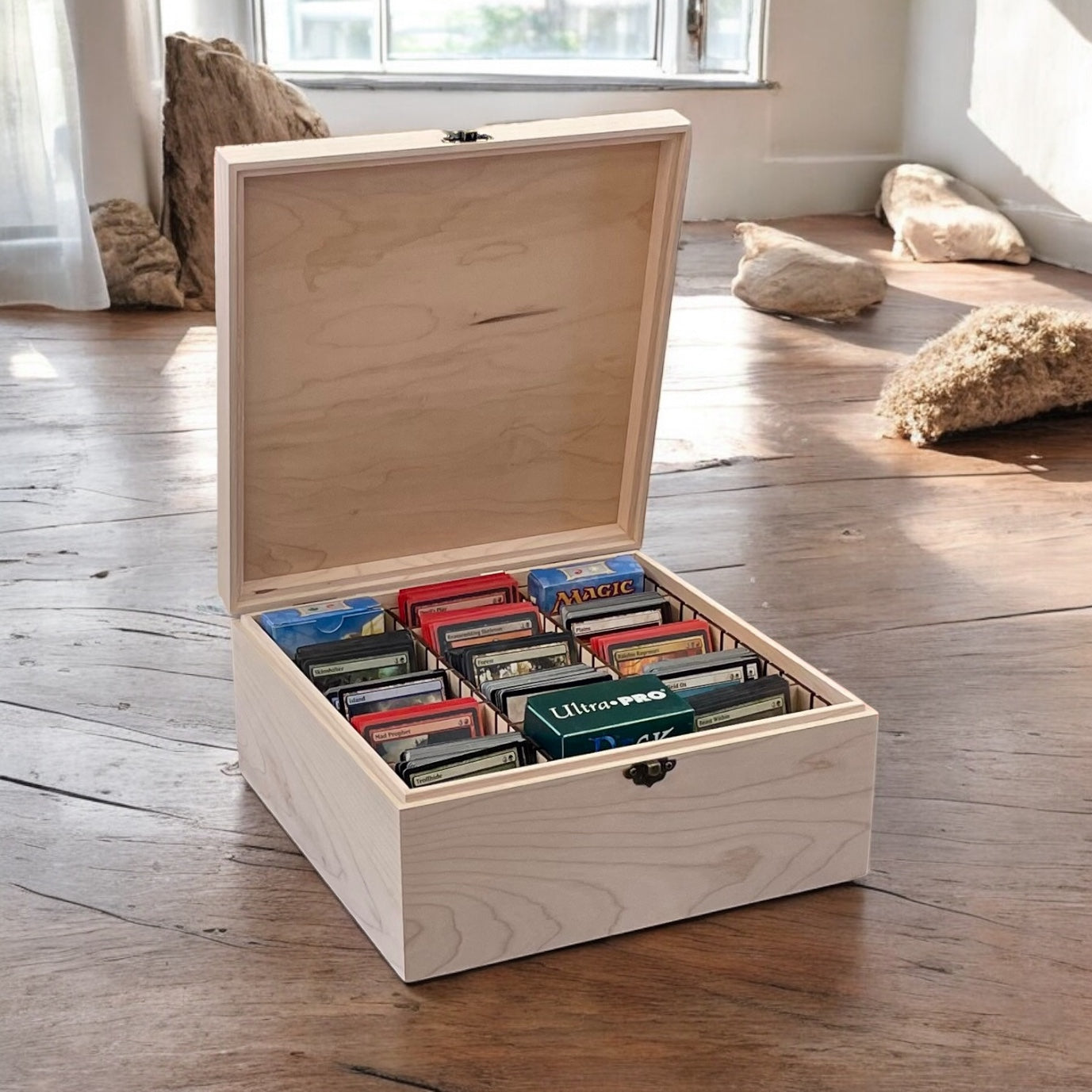 Commander Deck Box Trading Card Storage Box MTG Deck Box Card Organizer TCG Deck Box Baseball Card Storage Gift for Him Football Card Box