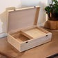 Mens Jewelry Box with Valet Tray Storage Extra Large Wood Box with Mens Dresser Valet Custom Unfinished Wooden Box Personalized Handcrafted