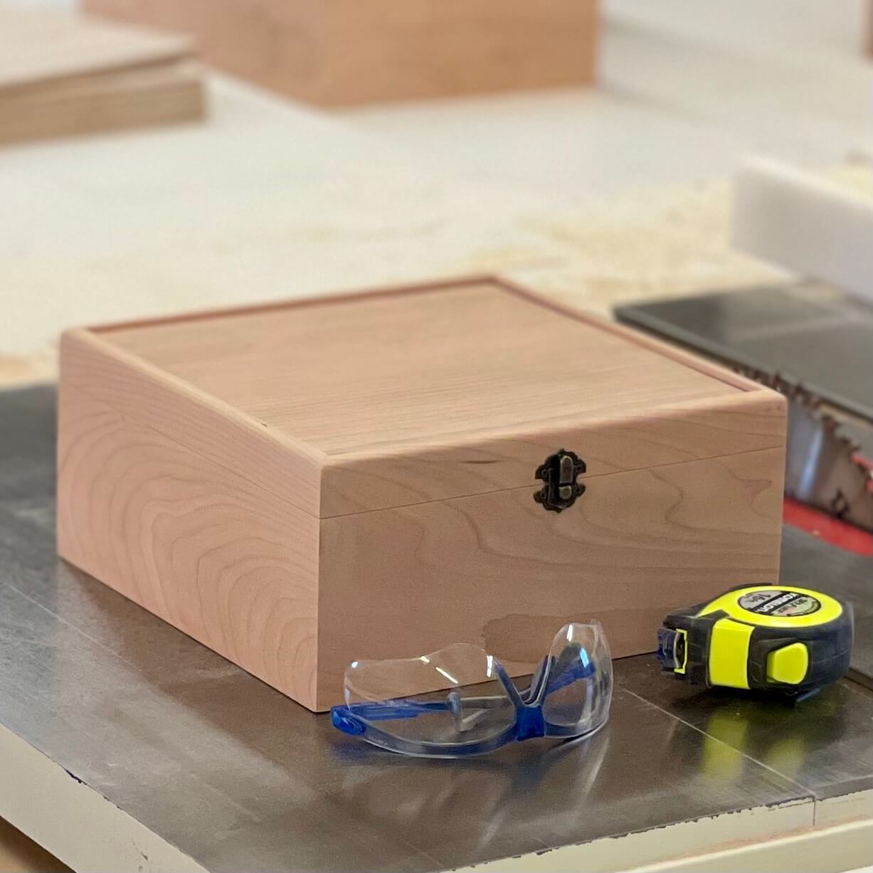 Small Unfinished Wood Box, The Designcraft Studio