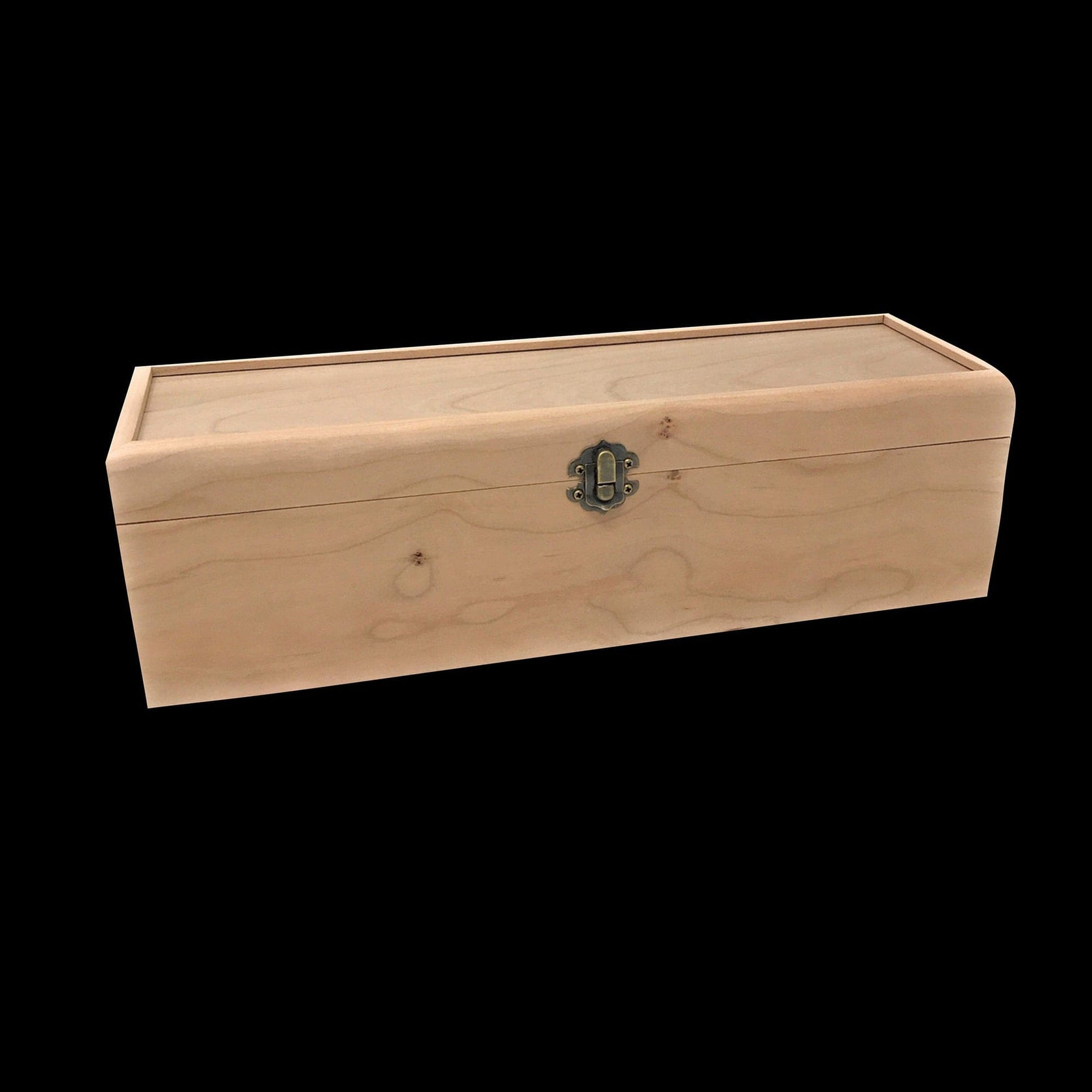 Unfinished Wood Box with Hinges and Latch 13 3/4 x 4 1/4 x 4 Engraving