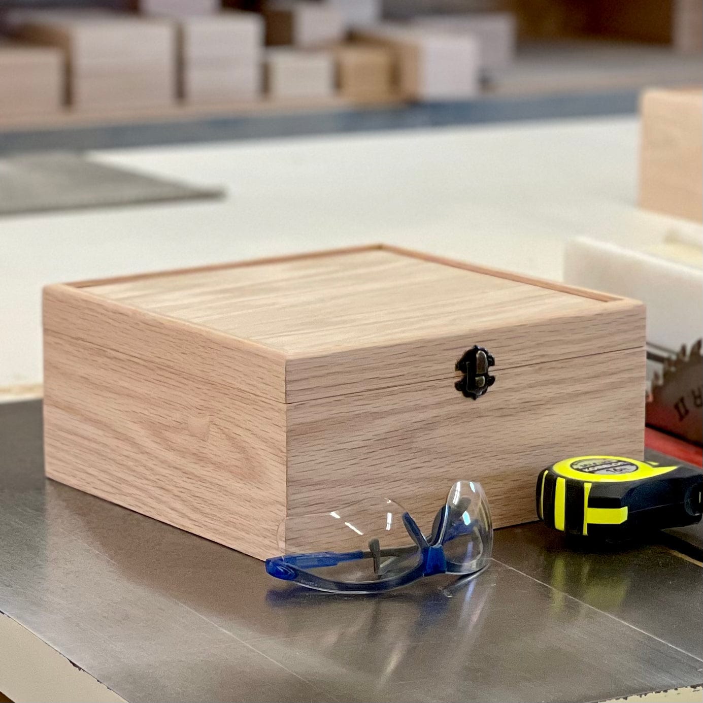 The Designcraft Studio Game Card Boxes Copy of Unfinished Wooden Deck Box with Adjustable Dividers to Protect and Organize Your Favorite Cards