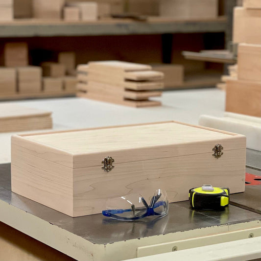 The Designcraft Studio Game Card Boxes Wooden Trading Card Deck Box | Includes 18 Removable Dividers | Space for Game Mat & Cards | Handmade (Box Shown in Maple)