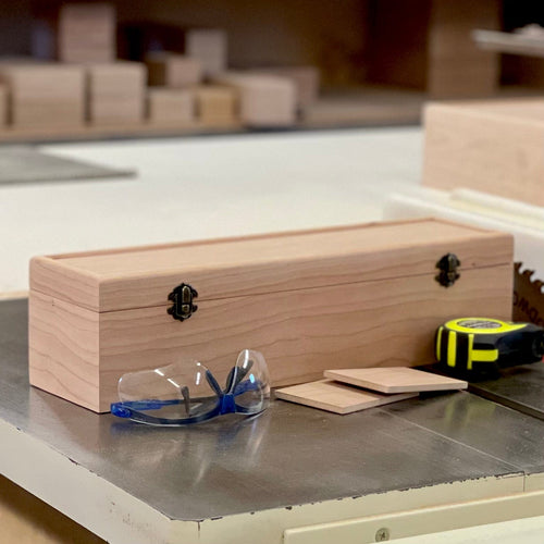 Trading Card Storage Box with Hinged Lid | The Designcraft Studio | 16 3/4 x 4 1/2 x 4 1/4