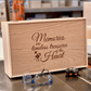 The Designcraft Studio Memory Boxes Extra Large Wood Box with Lid-Engraved Memories are Timeless-Handmade-Gifts-Memory Box-Keepsake Box-Personalized-Couple Anniversary Gift