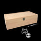 The Designcraft Studio Memory Boxes Personalized Keepsake Box 13 3/4 x 7 1/4 x 4, Handmade Wood Storage Box, Custom Engraved Memory Box, Unfinished Wooden Box