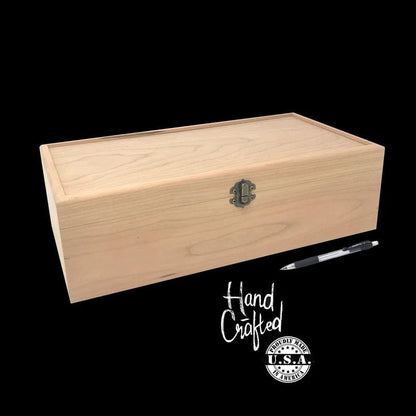 The Designcraft Studio Memory Boxes Personalized Keepsake Box 13 3/4 x 7 1/4 x 4, Handmade Wood Storage Box, Custom Engraved Memory Box, Unfinished Wooden Box