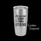 The Designcraft Studio Mugs Messy Hair Scrubs Coffee Let's Do This Tumbler Travel Mug, Stainless Steel, Powder Coated, Engraved, Coffee Mug, Gift for Nurse, Nurse life