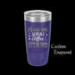 The Designcraft Studio Mugs Messy Hair Scrubs Coffee Let's Do This Tumbler Travel Mug, Stainless Steel, Powder Coated, Engraved, Coffee Mug, Gift for Nurse, Nurse life