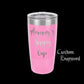 The Designcraft Studio Mugs Pink Mommy's Sippy Cup Travel Mug, Stainless Steel, Powder Coated Tumbler, Polar Camel, Engraved, Coffee Mug, Mom Gift