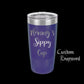 The Designcraft Studio Mugs Purple Mommy's Sippy Cup Travel Mug, Stainless Steel, Powder Coated Tumbler, Polar Camel, Engraved, Coffee Mug, Mom Gift