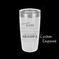 The Designcraft Studio Only The Best Dads Get Promoted To Grandpa Travel Mug, Stainless Steel, Powder Coated Tumbler, Polar Camel, Engraved, Coffee Mug, Dad Gift